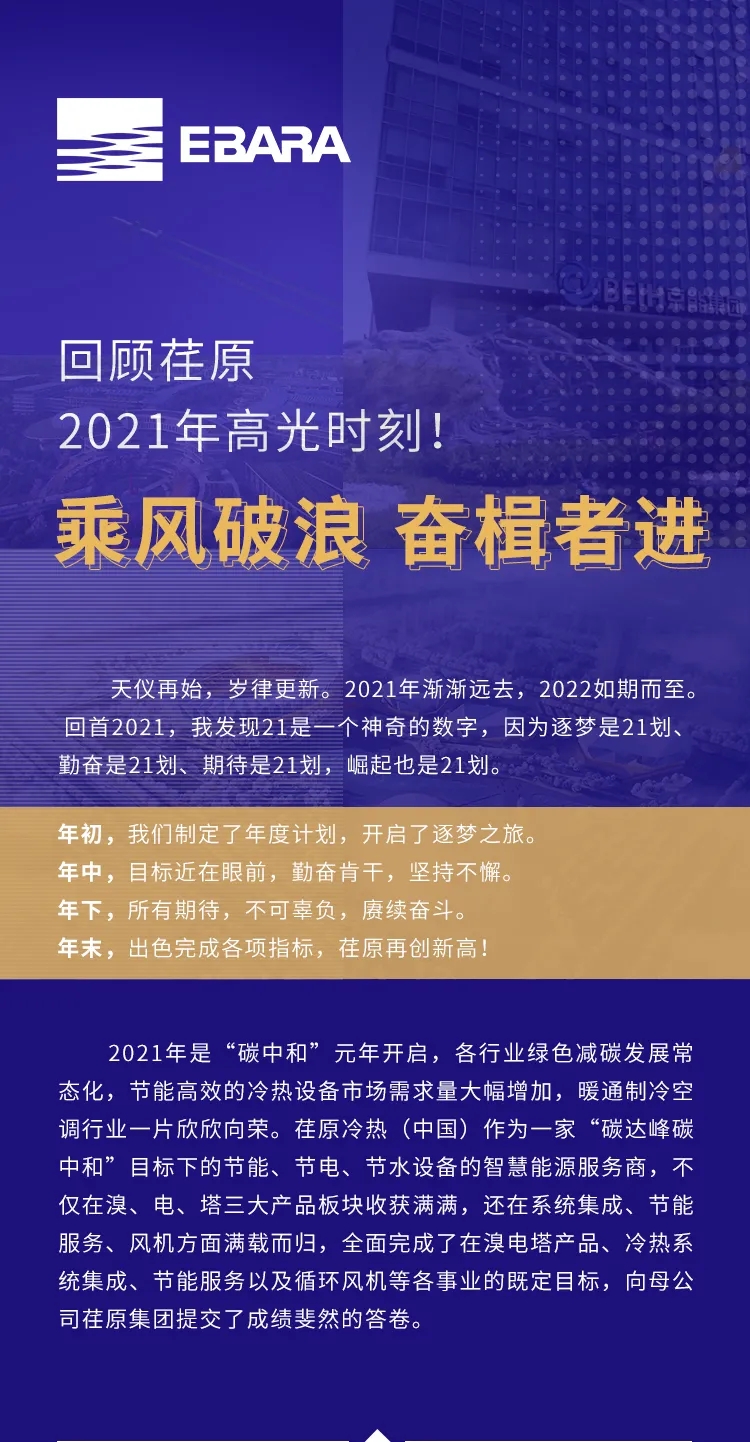 “乘風(fēng)破浪 奮楫者進(jìn)”——回顧荏原2021年高光時刻！
